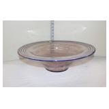  Lot 289 Hand blown Blenko art glass bowl, approx. 17"d x 5"h