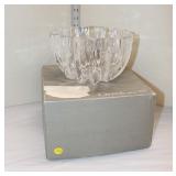  Lot 293 Orrefors lead crystal bowl in box, approx. 8 1/2"d x 5"h