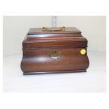  Lot 294 Henkel Harris solid mahogany tea caddy, approx. 10" x 6" x 6 1/2"h