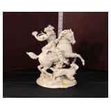 Lot 297 Lorenz Hutschnenreuther, Kunstabteilung, Germany porcelain figurine of English hunter on ho