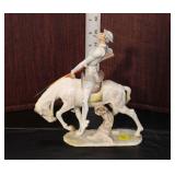  Lot 300 Lorenz Hutschnenreuther, Kunstabteilung, Germany porcelain figurine of Conquistador on hors