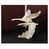 Lot 303 Lorenz Hutschnenreuther, Kunstabteilung, Germany porcelain figurine of flying swans
