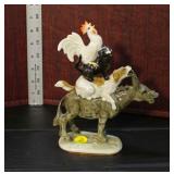  Lot 308 Lorenz Hutschnenreuther, Kunstabteilung, Germany porcelain figurine of donkey, dog, cat and