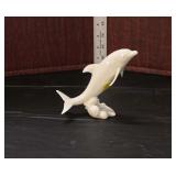  Lot 311 Lorenz Hutschnenreuther, Kunstabteilung, Germany porcelain figurine of jumping dolphin