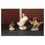  Lot 314 Lorenz Hutschnenreuther, Kunstabteilung, Germany porcelain figurines, 3 ducks,