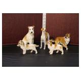 Lot 319 Lorenz Hutschnenreuther, Kunstabteilung, Germany porcelain figurines, group of 5 dogs