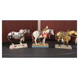  Lot 322 The trail of painted ponies lot of 3 figures, medicine horse, war pony, Tewa horse
