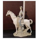  Lot 327 Vintage Lladro porcelain figurine of man on horse