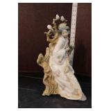  Lot 348 Vintage Lladro porcelain figurine of geisha girl sitting