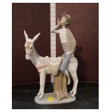  Lot 351 Vintage Lladro porcelain figurine man on donkey