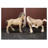  Lot 354 Vintage Lladro porcelain figurines, 2 standing horses