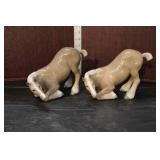  Lot 355 Vintage Lladro porcelain figurines, 2 kneeling horses