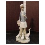  Lot 361 Vintage Lladro porcelain figurine of girl with ducks