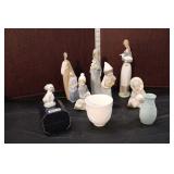  Lot 367 Vintage Lladro porcelain figurines group lot of 9, one with box