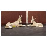  Lot 374 Vintage Lladro porcelain figurines (2), laying horse and laying donkey