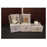 Lot 382 Vintage Lladro porcelain figurines, group of 3 Christmas ornaments with boxes