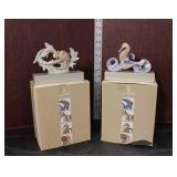  Lot 384 Vintage Lladro porcelain figurines (2) with original boxes, one is the chameleon and one is