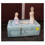  Lot 385 Vintage Lladro porcelain figurines, (3) religious Christmas ornaments with original box
