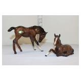  Lot 399 Vintage Beswick England porcelains (2) playful colts, one laying and one standing
