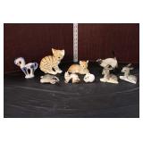  Lot 410 Vintage Lomonosov made in USSR porcelain figurines (9) various animals