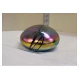  Lot 417 Vintage hand blown art glass hand blown paperweight in the manner of Tiffany