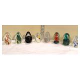  Lot 436 (8) Vintage egg shape hand blown art glass paperweights