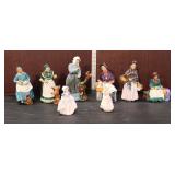  Lot 451 (8) Royal Daulton vintage porcelain various figurines of woman