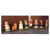  Lot 454 (8) Vintage animal porcelain figures