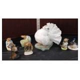  Lot 455 (7) Vintage animal porcelain figures