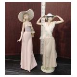  Lot 464 (2) Vintage NAO handmade in Spain Lladro, figures of woman, one 1985 Daisa B-108 porcelain