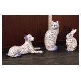  Lot 471 (3) Blue and White vintage porcelain animals by Andrea