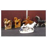  Lot 475 (5) vintage porcelain horses, Brazil and Germany and other