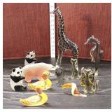  Lot 493 (12) vintage Brazil acrylic hand made exotic animals various sizes