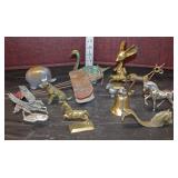  Lot 495 (13) various metal figures including brass, maybe bronze and other