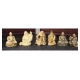 Lot 508 (6) vintage Asian hand carved miniature figures, some signed