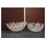  Lot 515 (2) semi antique cut glass bowls