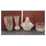  Lot 518 (4) semi antique lead cut glass items