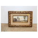  Lot 556 Mid century oil on board in original frame