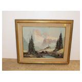  Lot 557 Mid century signed oil on canvas in original frame