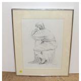  Lot 563 Artist signed pencil J.V. Baltadonis framed artwork