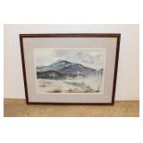  Lot 569 Vintage signed print of outdoor snow scene