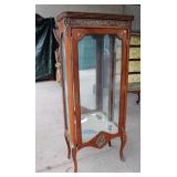  Lot 614 French style curio with bronze needs TLC