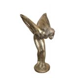  Lot 504 44" Tall Large Vintage Rolls Royce Spirit of Ecstasy bronze and other metal statue