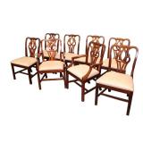  Lot 514 Set of 8 solid mahogany Georgian style dining room chairs attributed to Baker Furniture