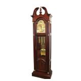  Lot 524A Nice Howard Miller Mahogany Case Grandfather Clock with Weights and Pendulum