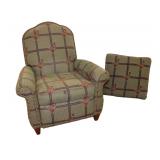  Lot 530 Motion Craft upholstered decorator reclining club chair