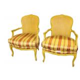  Lot 542 Pair of Cowen Decorations Interior Designers cane back arm chairs