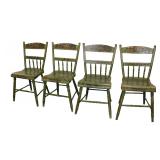  Lot 546 Set of 4 paint decorated chairs As Is