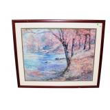  Lot 572 Water color style print in frame