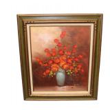  Lot 577 Vintage oil on canvas of still life signed Goodman